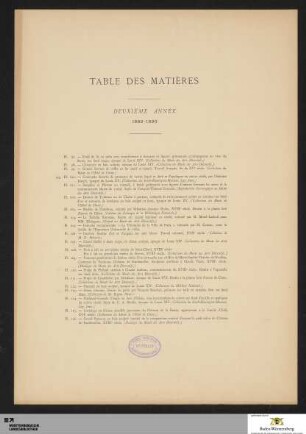 Table Des Matières