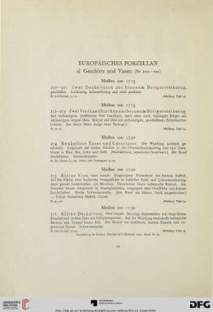 Europäisches Porzellan (Nr. 270-391)
