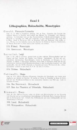 Saal 5: Lithographien, Holzschnitte, Monotypien