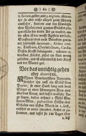 Vor das unrichtig gehen oder abortiren