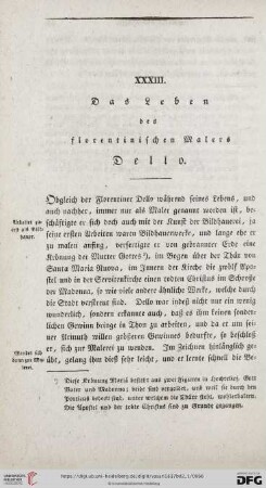 XXXIII. Das Leben des florentinischen Malers Dello