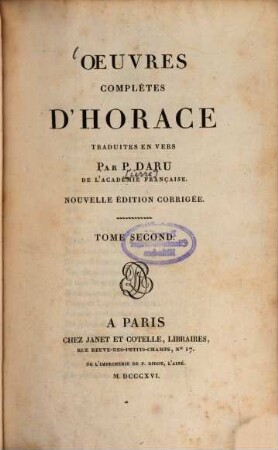 Oeuvres complètes d'Horace, 2. 454 S.