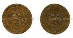 Deutscher Münzmeisterpfennig (Rechenpfennig) von Julius Georg Töpfer und Johann Albrecht Brauns