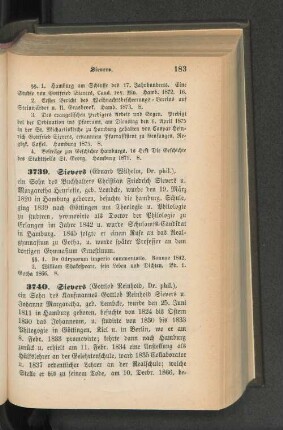 3739. Sievers (Eduard Wilhelm, Dr. phil.)