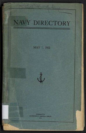 Navy Directory - Officers of the United States Navy and Marine Corps, May 1, 1922.