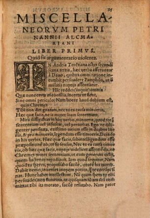 Miscellaneorum decas una