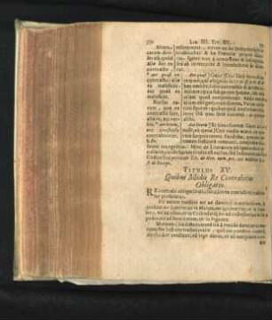 Titulus XV. Quibus Modis Re Contrahitur Obligatio.