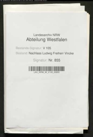 29 Briefe des Gatten Ludwig Vincke