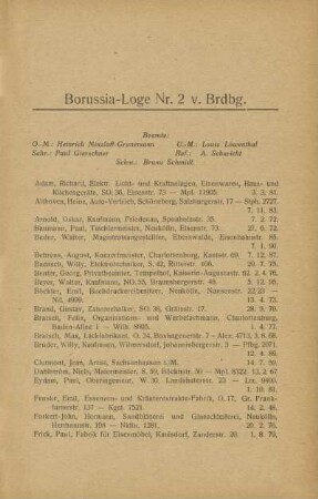 Borussia-Loge Nr. 2 v. Brdbg.