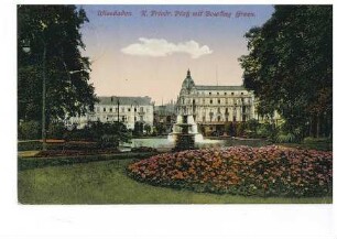 König-Friedrich-Platz mit Bowling Green in Wiesbaden