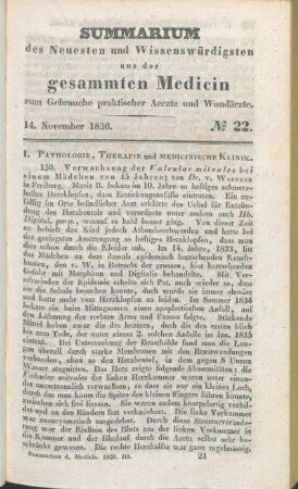14. November 1836. No 22.