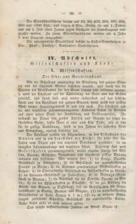 IV. Abschnitt. Wissenschaften und Künste