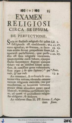 Examen Religiosi Circa Se Ipsum.