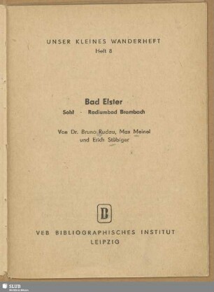 Bad Elster - Sohl - Radiumbad Brambach