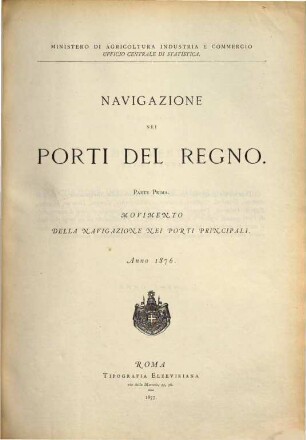 Navigazione nei porti del Regno, 1876 (1877), Parte 1 - 3