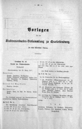 In nichtöffentlicher Sitzung. (28), 28. März 1917