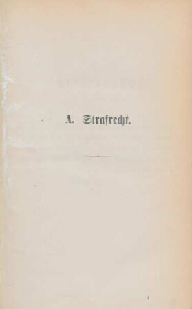 A. Strafrecht.