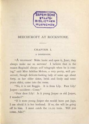 Beechcroft at Rockstone : in 2 volumes, 1