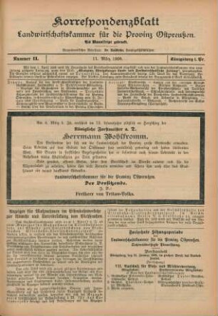 Nummer 11. 11. März 1908.