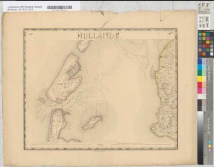 Nouvelle Carte de la Hollande, d'apres Krayenhoff et les meilleures cartes connues. 24 feuilles. Etablissement Géographique de Bruxelles, Fondé par Ph. Vander Maelen. Blatt 6. Texel.