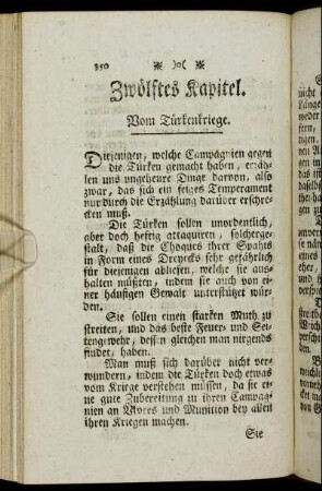 Zwölftes Kapitel. Vom Türkenkriege.