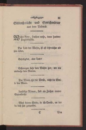 Sittensprüche und Sprichwörter aus dem Talmud
