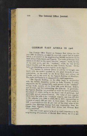 German East Africa in 1908