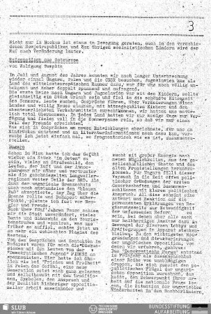 Reisenotizen aus Osteuropa
