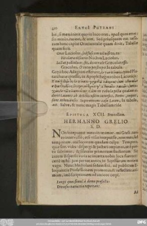 Epistola XCII. Bruxellam. Hermanno Grelio S. D.