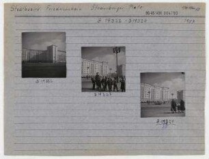 Straßenansichten. Berlin, Friedrichshain, Karl-Marx-Allee (vor 1961 Stalinallee)/ Strausberger Platz