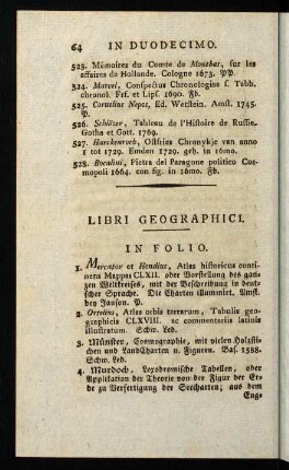 64-85, Libri Geographici