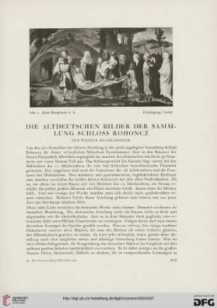 22: Die altdeutschen Bilder der Sammlung Schloss Rohoncz