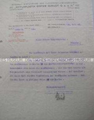 Arbeitsvertrag zwischen der "Pitturplastik System Schudt GmbH" und Johann Kampschnieder; Berlin, 20. Juli 1908