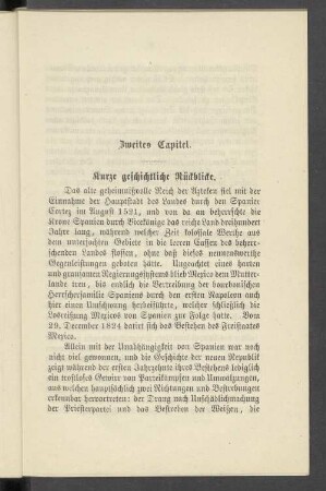 Zweites Capitel. Kurze geschichtliche Rückblicke
