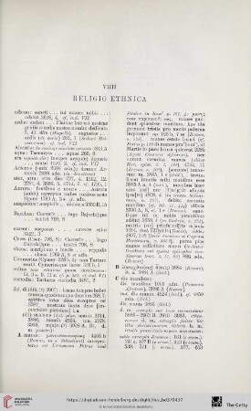 VIIII. Religio ethnica