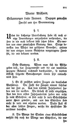 Vierter Abschnitt. Erläuterung dieser Antwort. Dagegen gemachte Zweifel und ihre Beantwortung.