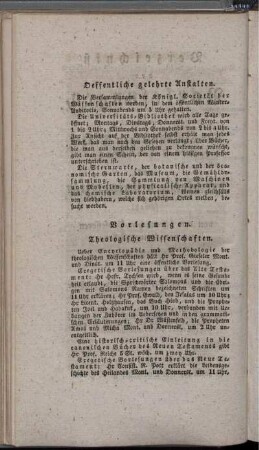 Vorlesungen