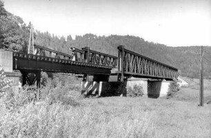 Neckarhausen Neckarbrücke Behelfsbrücke