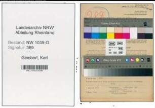 Entnazifizierung Karl Giesbert , geb. 05.09.1896 (Kaufmann)