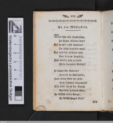 An die Mäßigkeit