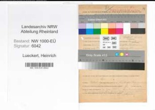 Entnazifizierung Heinrich Lueckert, geb. 04.07.1905 (Kaufmann)