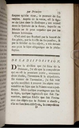 De La Disposition.