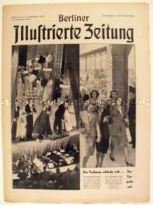 Wochenzeitschrift "Berliner Illustrierte Zeitung" mit Bildern von verschiedenen Kriegsschauplätzen