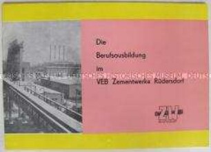 Illustrierte Informationsschrift des VEB Zementwerke Rüdersdorf über die Berufsausbildung des Betriebes