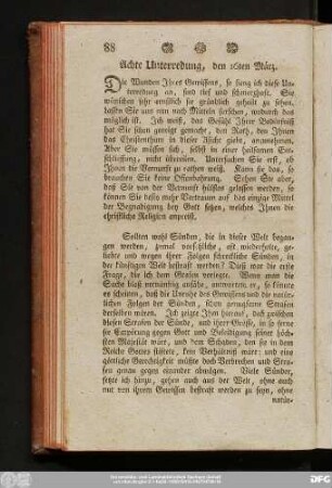 Achte Unterredung, den 16ten März.