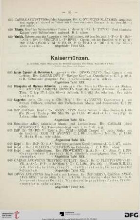 Kaisermünzen (Nr. 640-866)