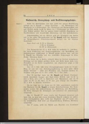 Aufmarsch, Grenzschutz- und Aufklärungsgefechte