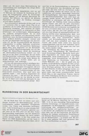 Rundschau in der Bauwirtschaft