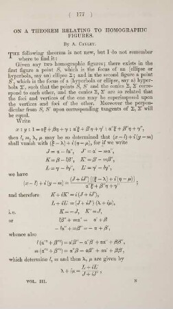 On a theorem relating to homographic figures.
