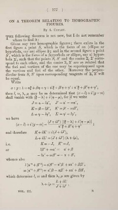 On a theorem relating to homographic figures.